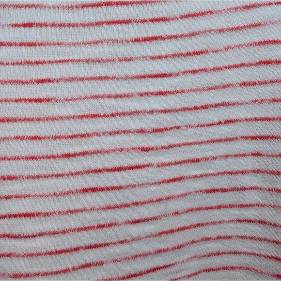T by Talbots Red & White Stiped 100% Cotton Terry Cloth Long Sleeve Top Women L - Picture 4 of 8